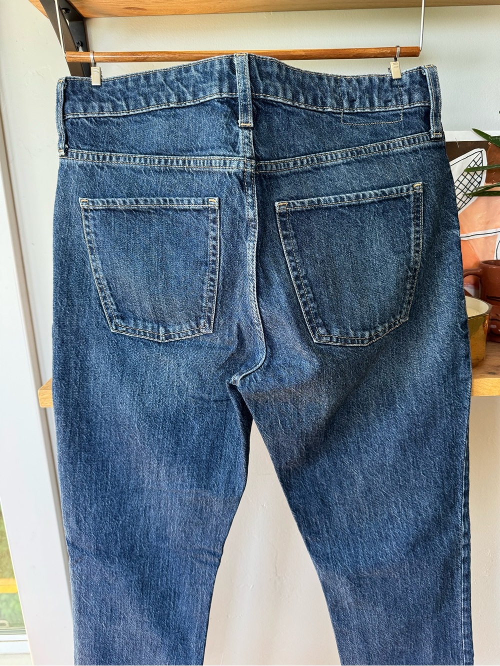 GAP Universal Slim Boyfriend Dark Blue Straight Leg Jeans Size 28 or 6R - Picture 8 of 9